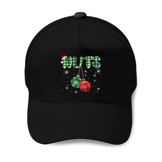 Chest Nuts Christmas Funny Couple Matching Baseball Caps