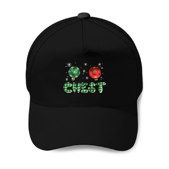 Chest Nuts Christmas Couple Funny Matching Baseball Caps