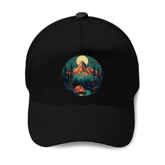 Forest nature trekking adventure Baseball Caps