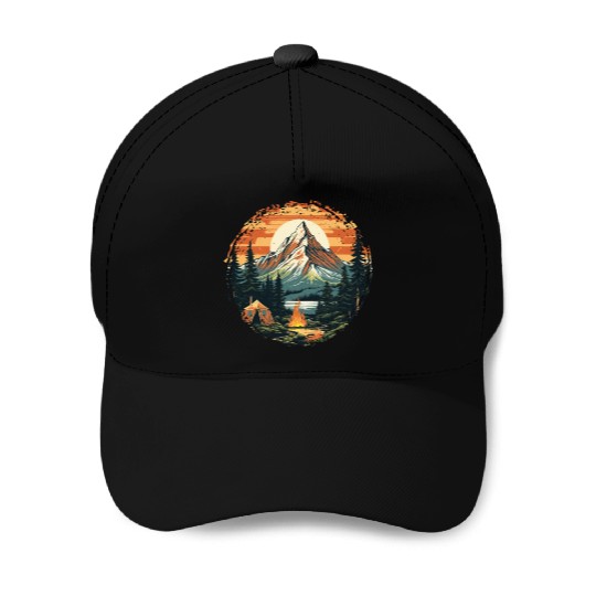 Forest nature trekking adventure Baseball Caps