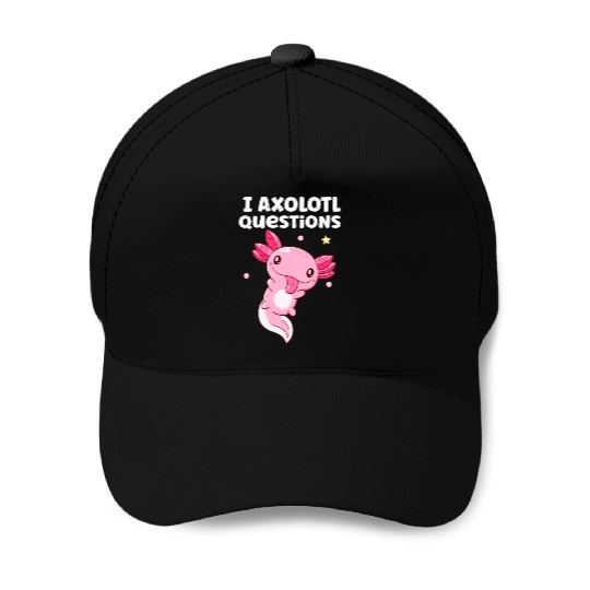 I Axolotl Questions Axolotl funny Axolotl Retro Baseball Caps