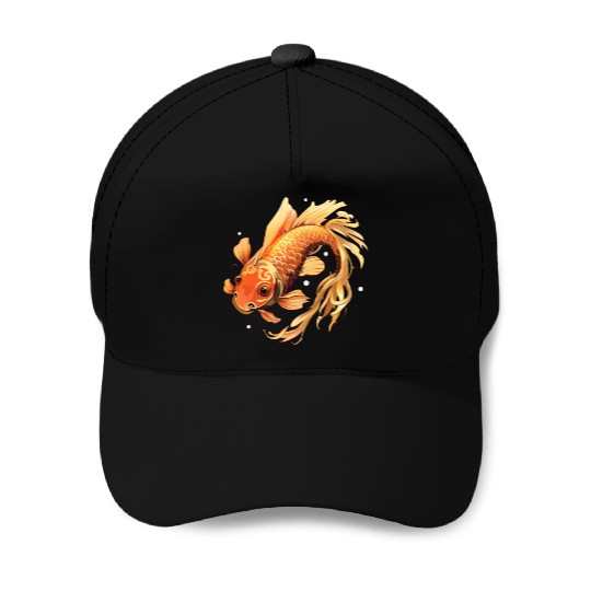 Koi Fish Japanese Carp Pond Baseball Caps