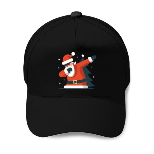 Dabbing Santa Baseball Caps