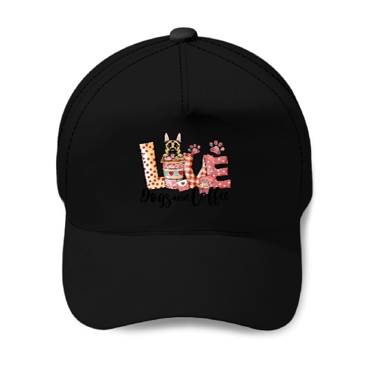 Belgian Malinois Dog Coffee Lover Dog Mom Valentin Baseball Caps