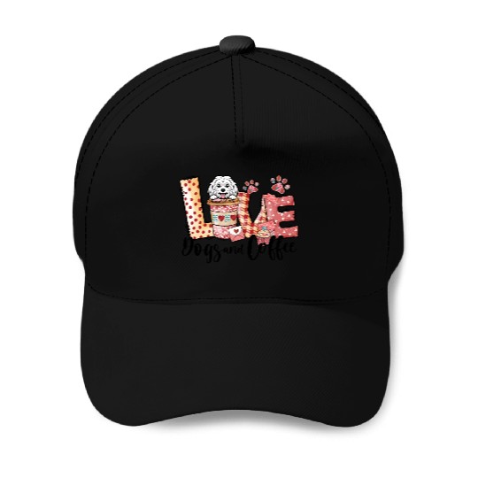 Maltese Dog Coffee Lover Dog Mom Valentines Day Baseball Caps