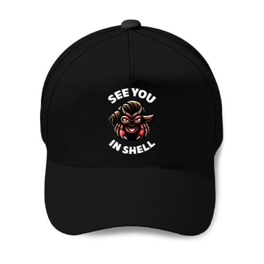 Sea Creature Seafood Shells Hermit Crab Lover Baseball Caps