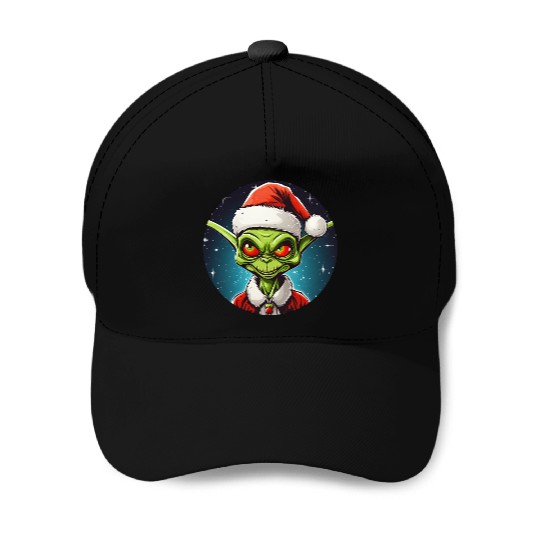 Alien Christmas Baseball Caps