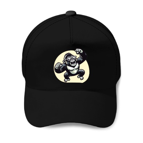 Gorilla With Sunglasses Baseball Caps