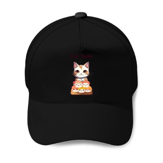 Cat Sushi Baseball Caps