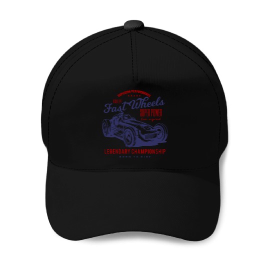 Race Car Vintage Baseball Caps