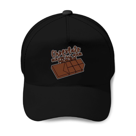 Chocolate Solves All Your Problems 4 Baseball Caps