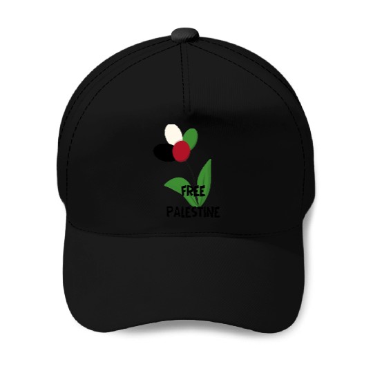 Free Palestine,Flag-colored rose ,watermelon color Baseball Caps