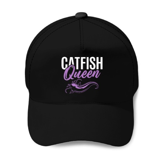 Catfish Queen Catfishing Angler Noodler Fisherman Baseball Caps