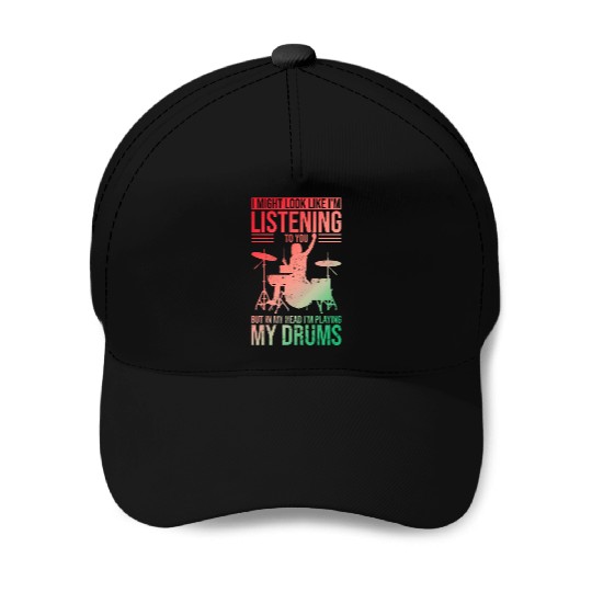 Drummer Baseball Caps with Unique Drums Graphic Perfect