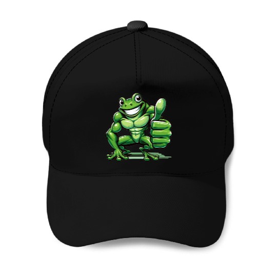 Bodybuilder Bodybuilding Frog Gym Fitness Baseball Caps