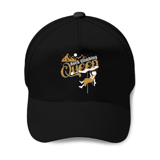 Rock Climbing Queen Baseball Caps