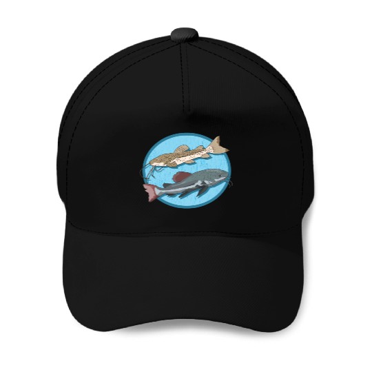 Catfish Fisherman Catfishing Catfishes Baseball Caps