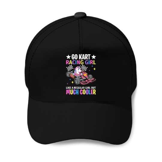 Female Go Kart Racer Go Karting Girl Baseball Caps