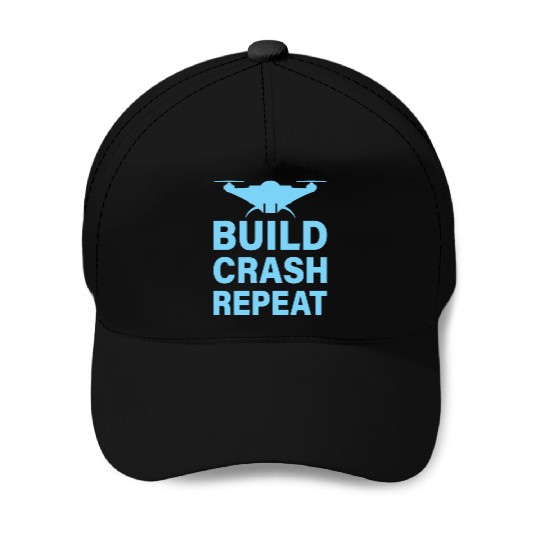 Build Crash Repeat Baseball Caps