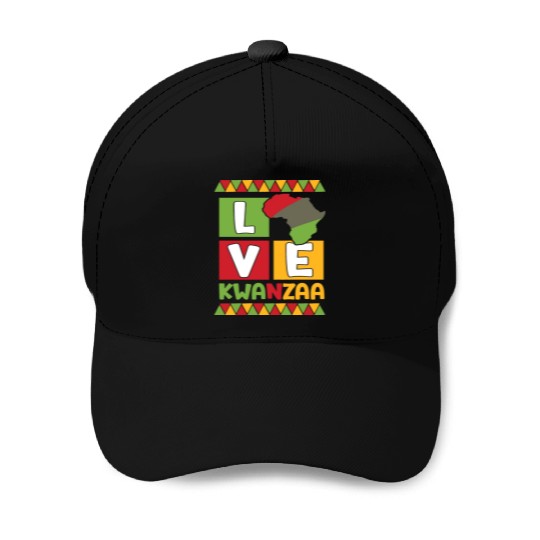 Happy Kwanzaa Vibes Black Heritage Holiday Baseball Caps