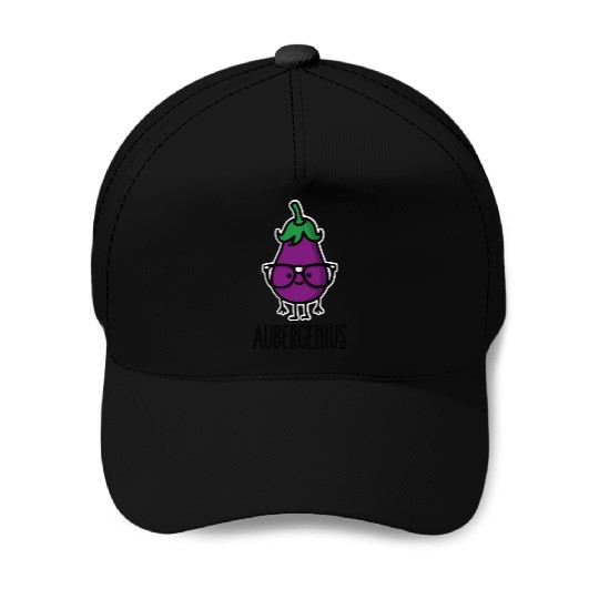 Aubergine eggplant genius Aubergenius Baseball Caps