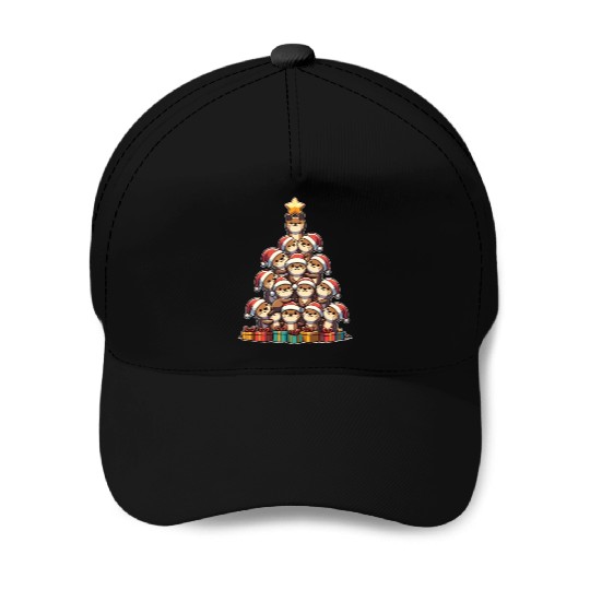 Otter Christmas Tree Merry Christmas Baseball Caps