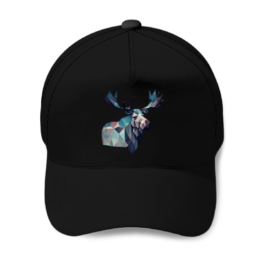 Abstract Deer Baseball Caps