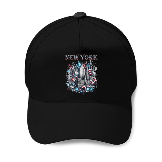 New York Christmas Spirit Baseball Caps