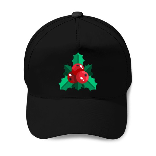 mistletoe christmas Baseball Caps