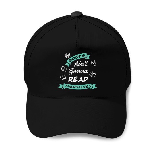 Funny Reading Teacher Bookworm Baseball Caps