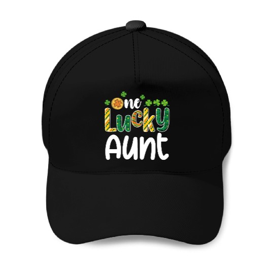 One Lucky Aunt Matching Family St Patrick's Day Baseball Caps