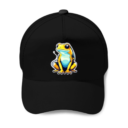 Golden Poison Frog Illustration Baseball Caps