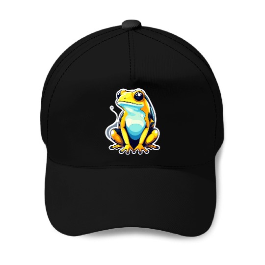 Golden Poison Frog Illustration Baseball Caps