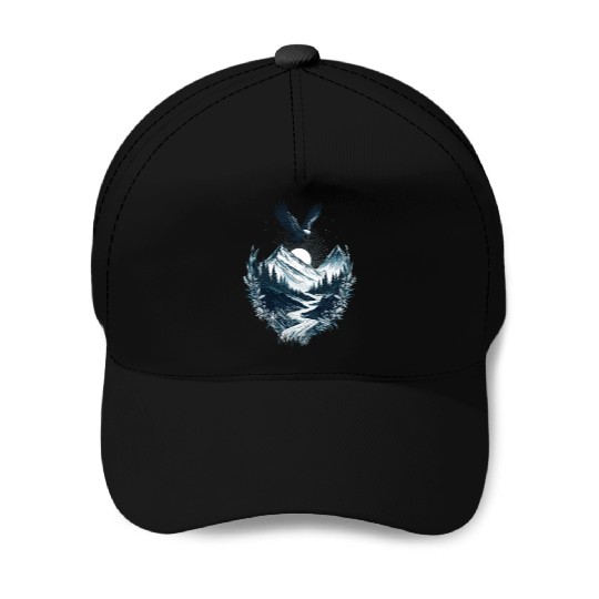 Mountain Silver Eagle Baseball Caps