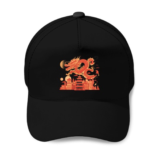 Year Of The Dragon Baseball Caps | chinese lanterns