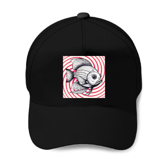red striped fish Baseball Caps