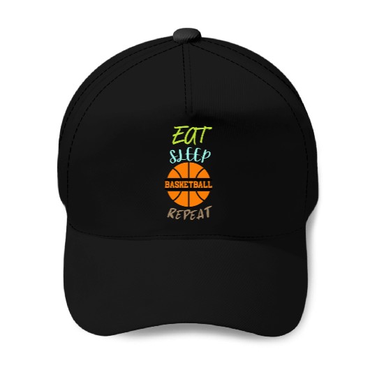 Eat Sleep Repeat Basketball Coach Player Baseball Caps