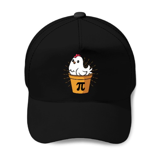 Chicken Pot Pie Funny Pi Day Math Equations Baseball Caps