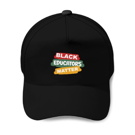 Black Educators Matter African History Teacher Men Baseball Caps