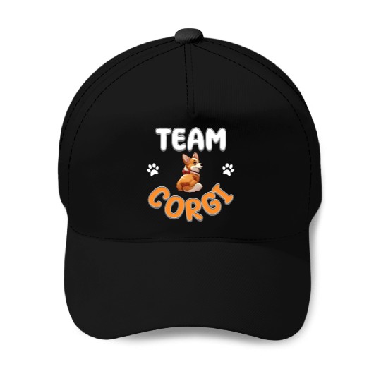 Team Corgi Crew Baseball Caps