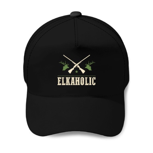 Elk Hunting Elkaholic Hunters Baseball Caps