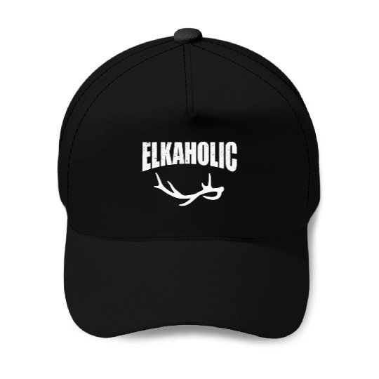 Elk Hunting Elkaholic Hunters Baseball Caps
