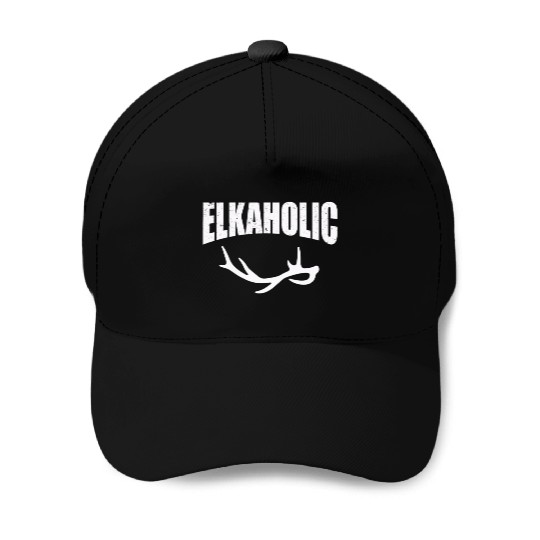 Elk Hunting Elkaholic Hunters Baseball Caps