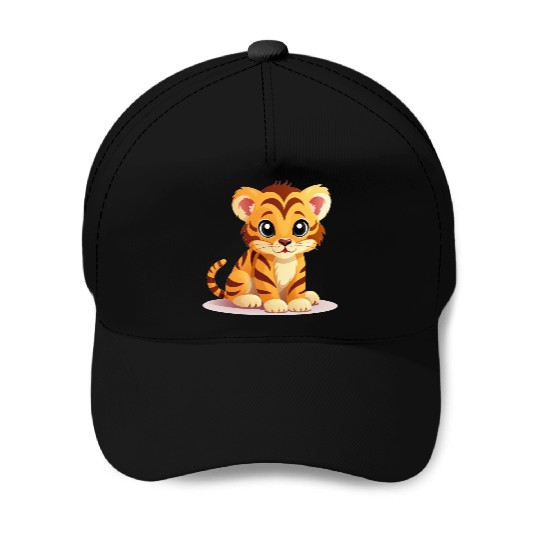 Cute Tiger Cub Baseball Caps