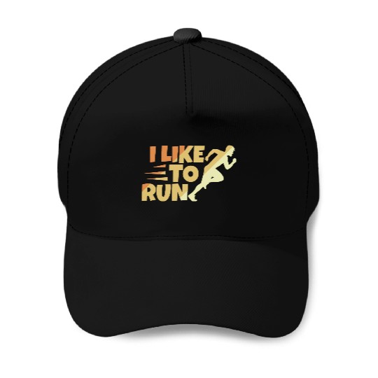 Runner Saying Baseball Caps