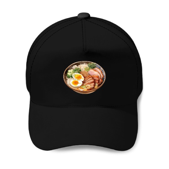 Miso Ramen Pork Noodles Baseball Caps