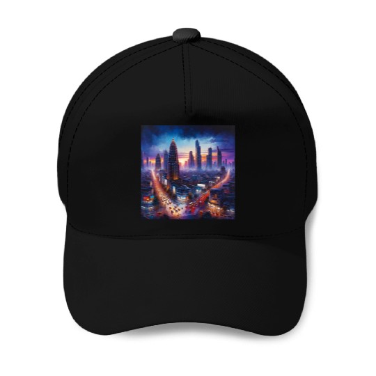 Urban Twilight Baseball Caps