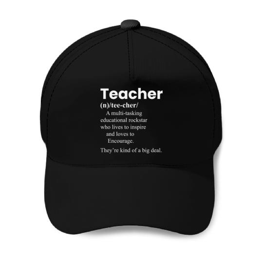 Teacher Definition Teacher Appreciation Baseball Caps