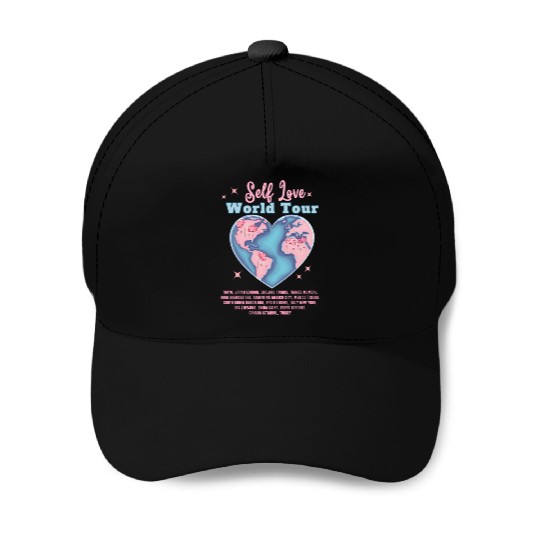 Self Love Club World Tour Retro Positive Aesthetic Baseball Caps