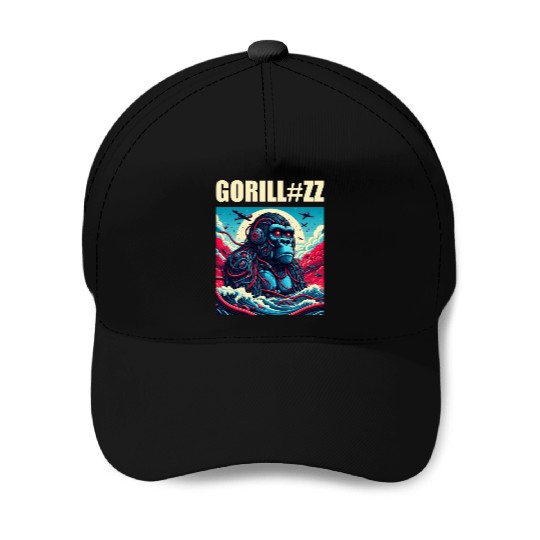 gorilla robot Baseball Caps